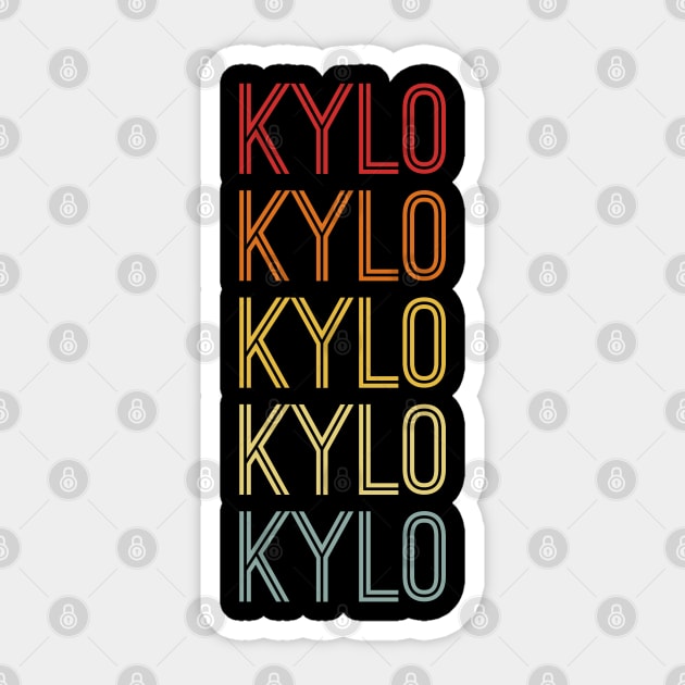 Kylo Name Vintage Retro Gift Named Kylo Sticker by CoolDesignsDz